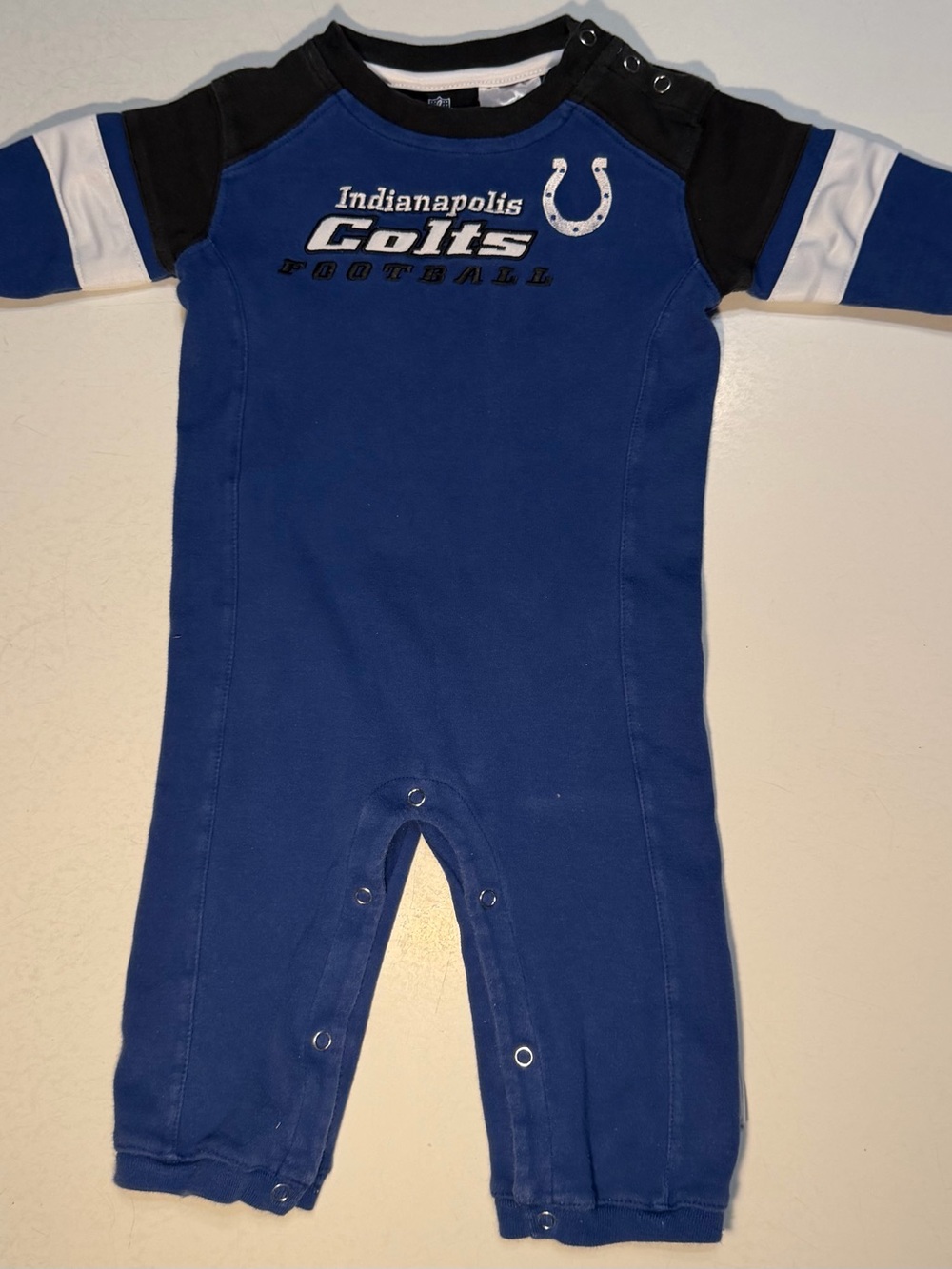Reebok Blue, Black & White Indianapolis Colts Baby One-Piece